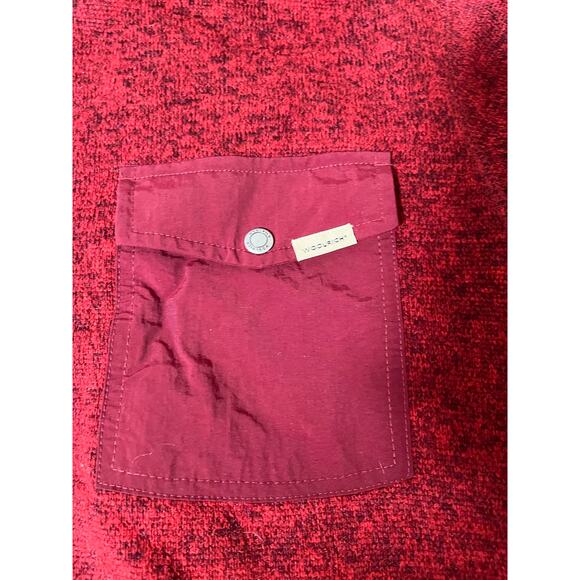 WOOLRICH men's quarter zip pullover size xxl dark red long sleeve‎ - Picture 2 of 5